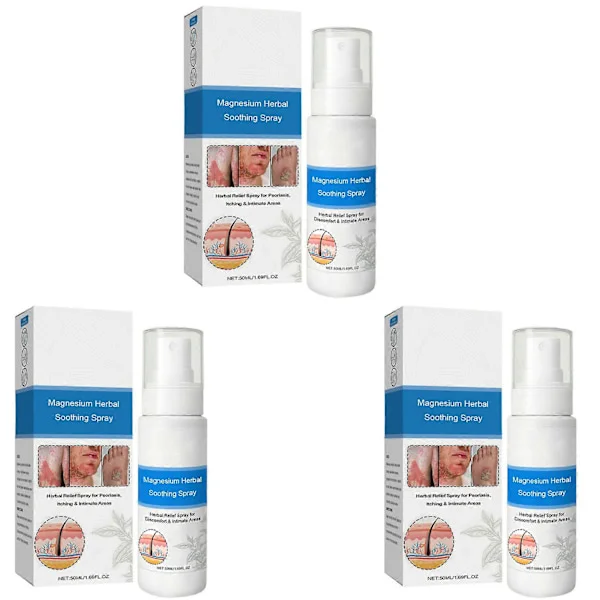 Magnesium Oil Spray for Psoriasis, Dandruff-Free, Light Redness Spray for All Skin Types (3 pcs)