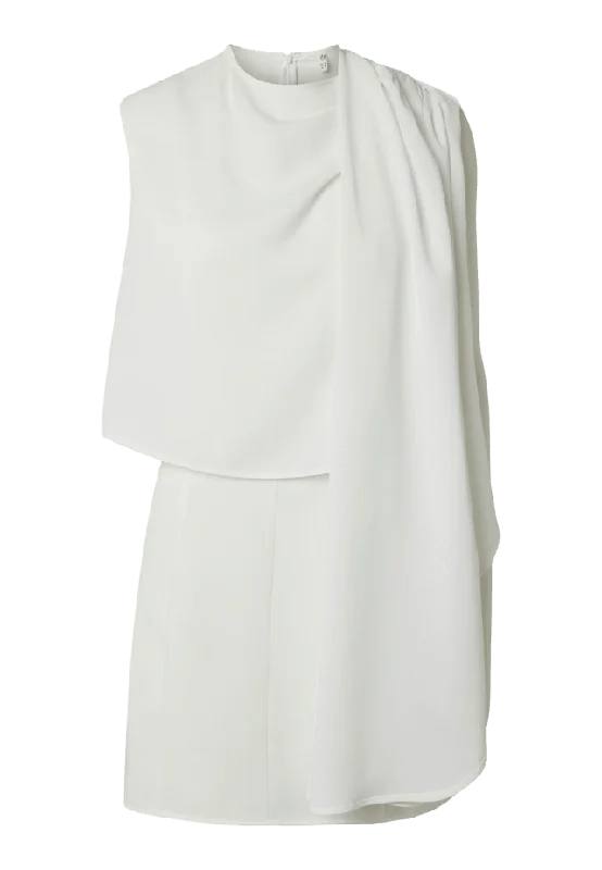 YAS Yasrosetta Short Cape Dress Klänningar Dam Vit 42