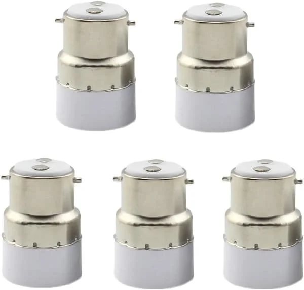 5-pak B22 til E14 pære adapter B22 fatningsomformer til standard E14 adapter lampeholder