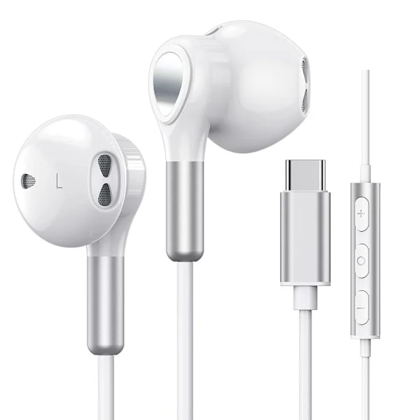 USB-C Kuulokkeet Samsung Galaxy S22 Ultra S21 FE S20 A53:lle, USB-C Kuulokkeet Mikrofonilla, In-ear Kuulokkeet Kaapelilla, USB Type C Kuulokkeet