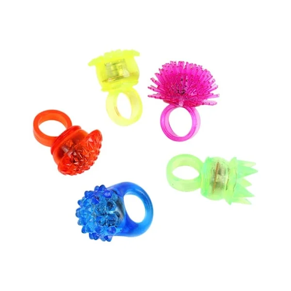 24-pakning LED-diamantringer som lyser opp, blinkende LED-ringer (tilfeldig stil)