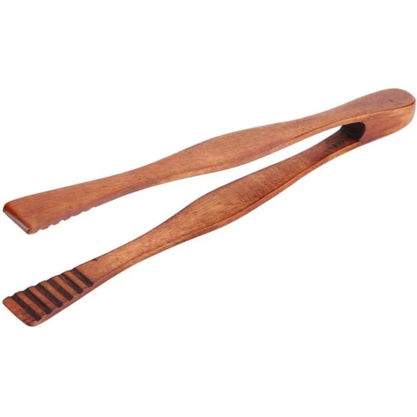 Piece - Grill Tongs - Wooden Kitchen Tongs - Bamboo Serving Tongs - for the kitchen - grilled meat - Grill accessories - Kitchen utensils - Toast 