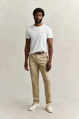 GANT - Slim-fit sports chinos til herre oat beige