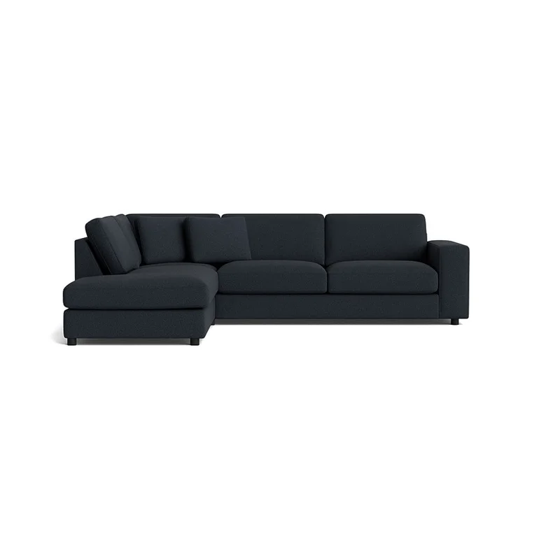 Oasis Ecksofa, links, Loop Dunkelblau, modernes Design, hoher Sitzkomfort durch Spezialfederung, bequeme Polsterung, zeitloser Stil, 79cm.