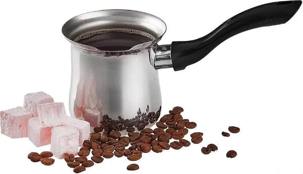 Tyrkisk kaffekanne | Kaffetrakter i rustfritt stål | Varmer for kjernemelkssaus | Liten varm gryte for kokeplate