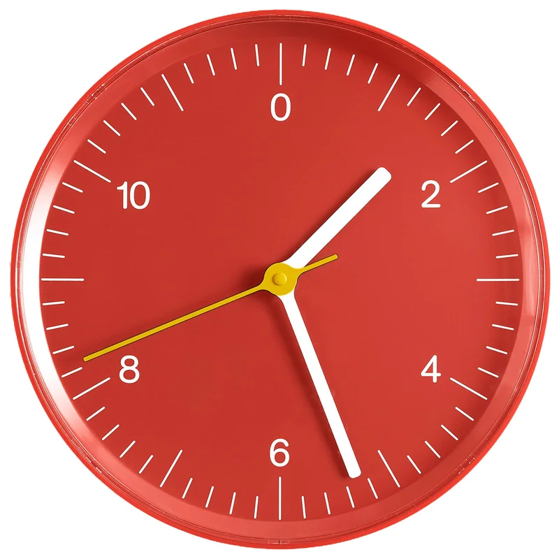 Hay Wall Clock vægur, rød | KitchenOne