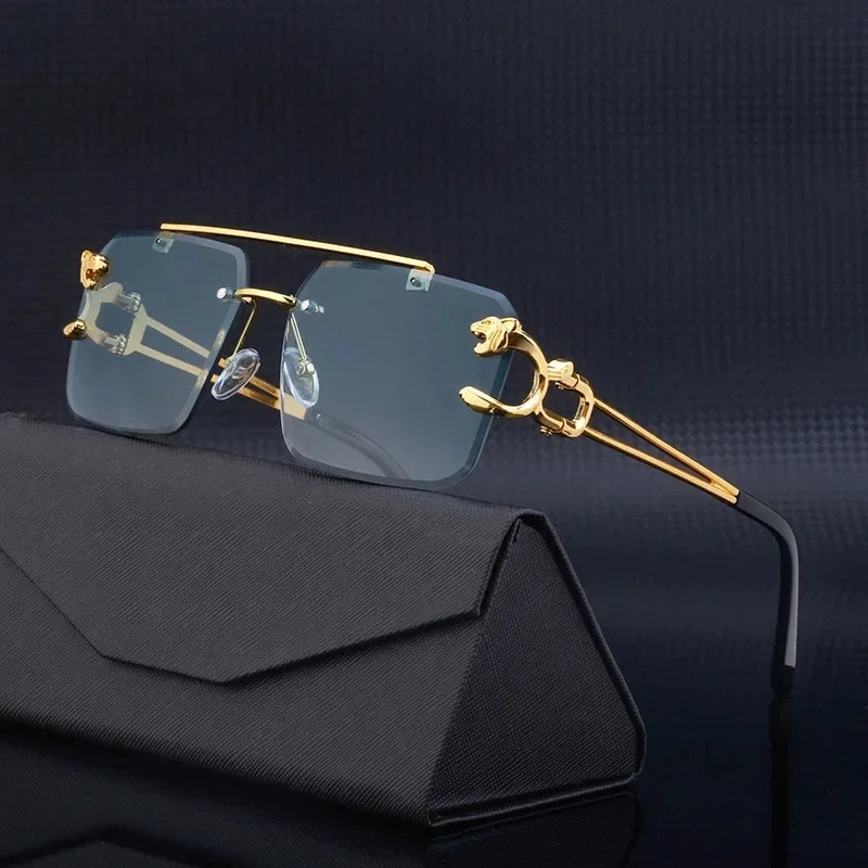 AliExpress - Luxus Quadrat Sonnenbrille Mann Frau Marke Designer Vintage Randlose Sonnenbrille Männlich Weiblich Mode Retro Spiegel Oculos De Sol