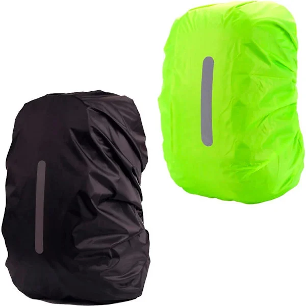 Waterproof Backpack Cover - Reflective Rain Cover for 30-40L Backpacks - Hiking Travel Accessory Black Green Size L Green & Pink 30-40L