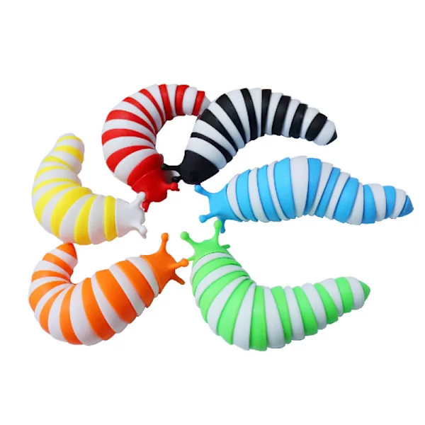 Fidget Slug Toys kan vridas Sensorisk leksak Slumpmässig färg