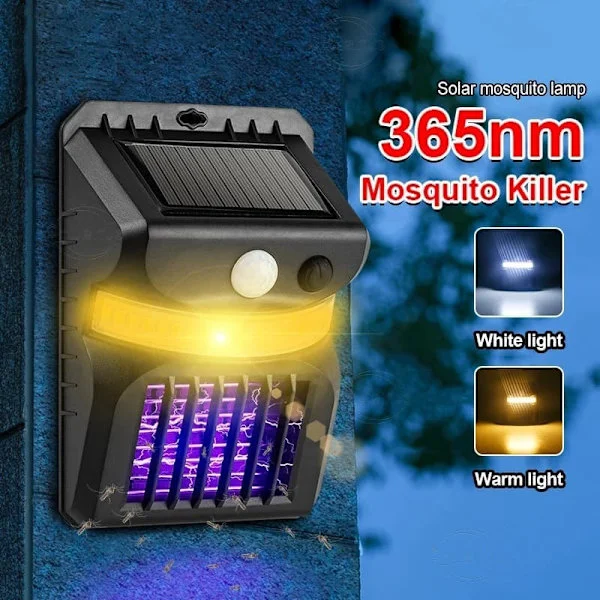 8 kpl 3-in-1 aurinkokenno hyönteislamppu, UV-tappaja, LED-liiketunnistin & hyttysansa_OF