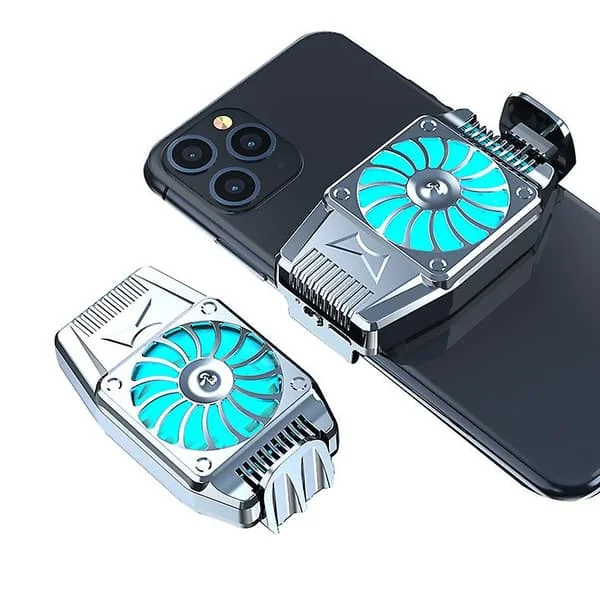 Sølv Universal Mini Turbo Telefon Køling Fan Radiator Hurricane Gaming Køler Telefon Køling Radiator