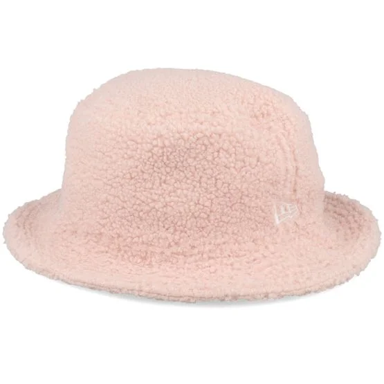 New Era Damen Rosa Bucket Hut Womens Borg Pink Bucket Hat aus Sherpa Fleece, Größe S 56 cm, Farbe Rosa