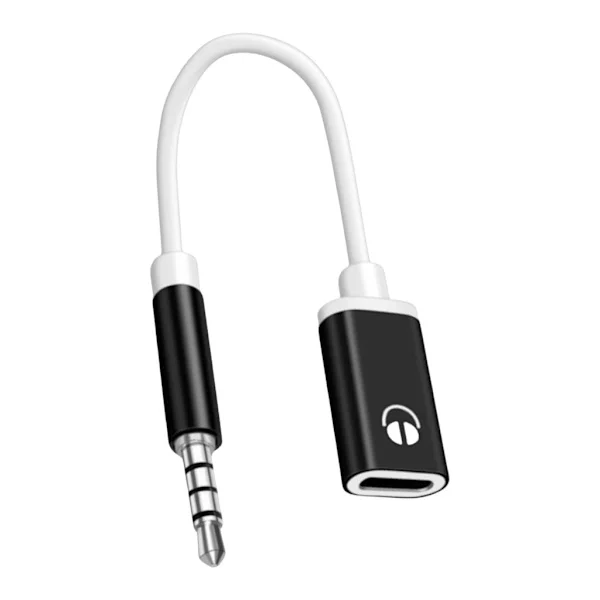 3,5 mm han til Type C hun hovedtelefonstik adapter USB C til Aux lydkabel