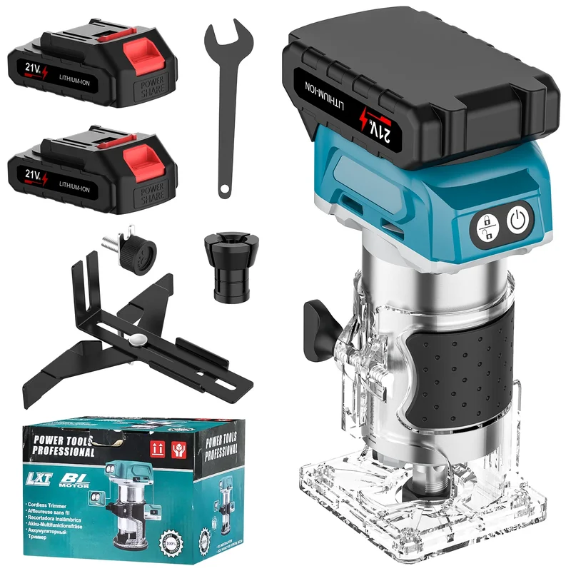 AliExpress - Brushless Wood Router Wood Trimmer Machine Electric Hand Trimmer Carpentry Tool Woodworking Trimming for Makita 18V No Battery