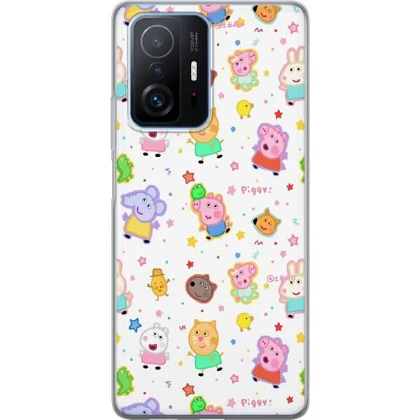 Compatible Phone Case for Xiaomi 11T Pro Playful motif with cute animal figures, stars and cheerful colors for children multicolored