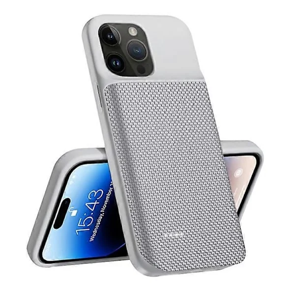 Kompatibel för iPhone 14 Pro 6800mAh Uppladdningsbart Förlängt Batteri Power Bank Oxford Tyg Yta Telefon Laddare Skal