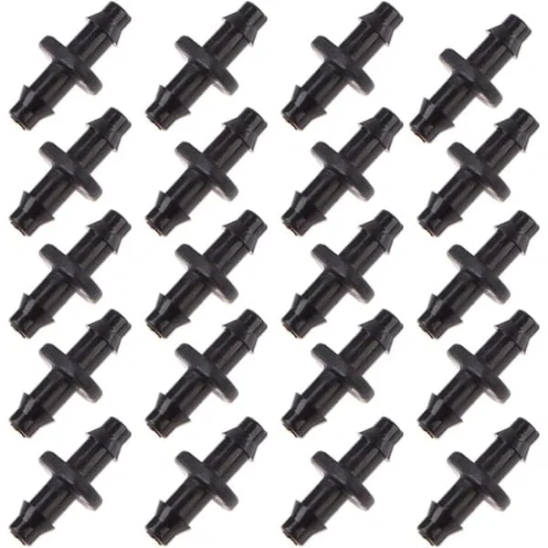 100 stycken (Dubbel Barb-koppling) Gräsmatta Bevattning 4/7mm Koppling_tfrf