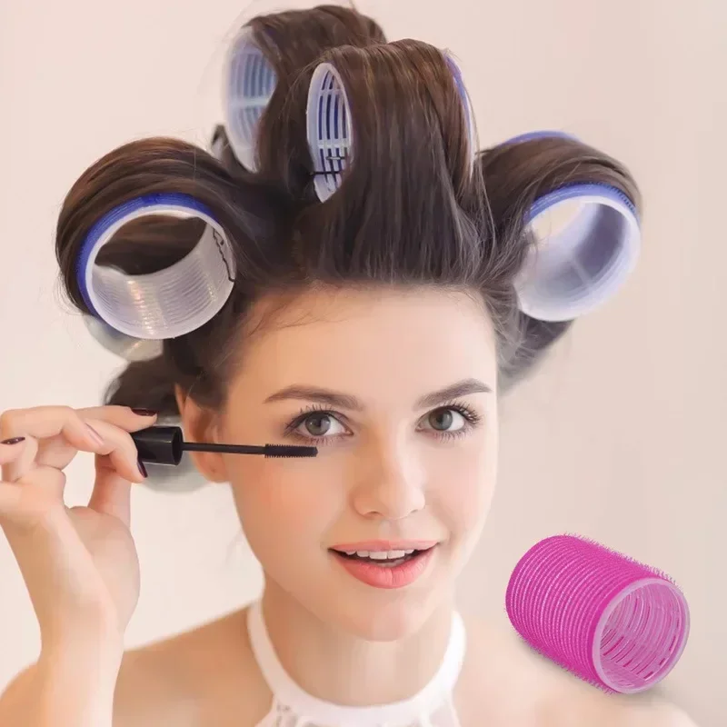 AliExpress - Selbsthaftende Lockenwickler, Hitzefreie Haarwickler, Salon-Stylingwickler, Jumbo-Größe, Klebende Haarstyling-Werkzeuge 2043