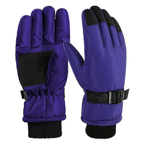 Kids Winter Gloves, Snow Ski Gloves, Youth Cold Weather Gloves for Skiing Purple