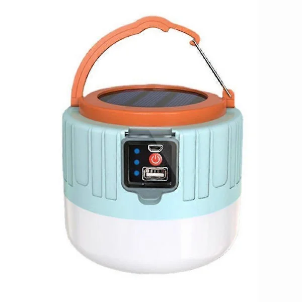 Solar Camping Lampe Overlevelseslanterne Bærbar Lampe Genopladelig Lommelygte Powerbank