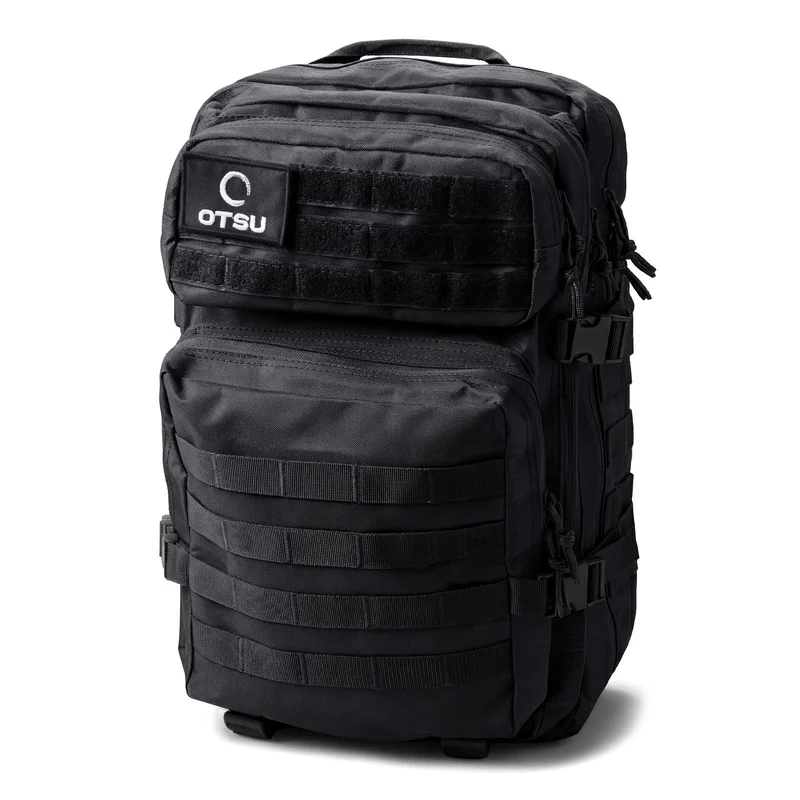 Expedition | Black 40L Modular Tactical Backpack with Patch Panel for Men - Backpacks