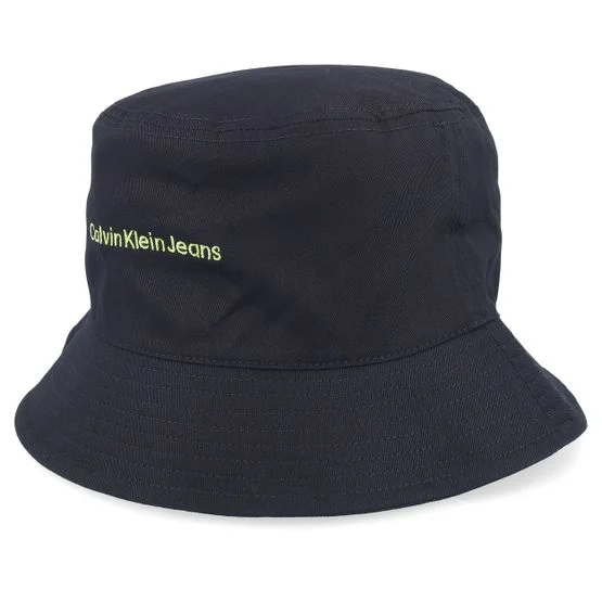 Calvin Klein - Institutional Hat Black Bucket Bucket Black Hat - @ Hatstore