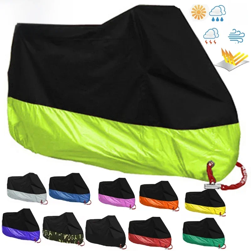 AliExpress - Motorhoes M L XL XXL XXXL XXXXL universele Outdoor Uv Protector Fiets Regen Stofdicht Scooter Covers waterdicht 15 kleuren