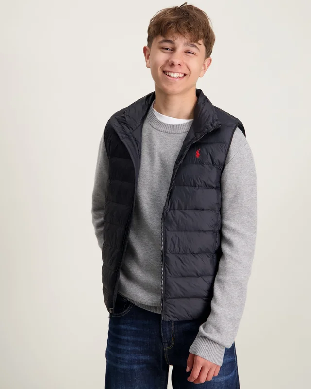 Polo Ralph Lauren The Colden Packable Quilted Vest Svart Vester Gutt - Kids Brand Store