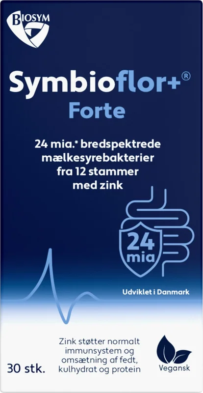 Biosym Symbioflor+ Forte 30 kaps., Helse & Madvarer, Ingredienser, Mælkesyrebakterier