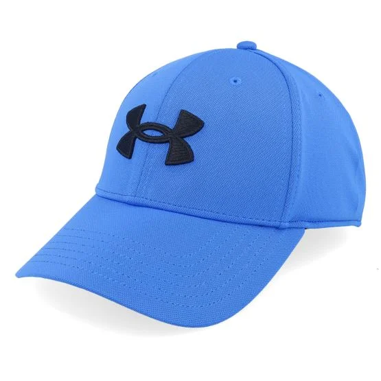 Under Armour - Blå Caps - Blitzing Blue Atlantis Stretch Fit @ Hatstore