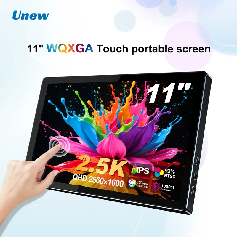 AliExpress - 11 Zoll 2,5K Touchscreen Tragbarer Monitor 2560x1600 IPS VESA 75*75mm 16:10 USB-C HDMI Display für Laptop Mac PC PS5 Switch