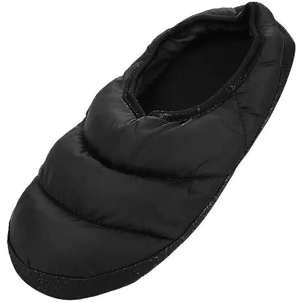 Unisex Soft Down Slippers Thermal Down Cotton Slippers Low-Cut Shoes Non-Slip Sole Indoor Down Shoes Winter Cotton Slippers 44-45