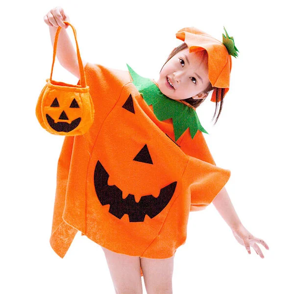 3 sett Halloween gresskarkostyme barn kostyme cosplay gresskar kappe show kostyme