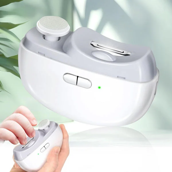 Electric Nail Clipper, Nail File with Light and 2 Speeds, Rechargeable Safety Nail Scissors for Caregivers, Elderly, Children