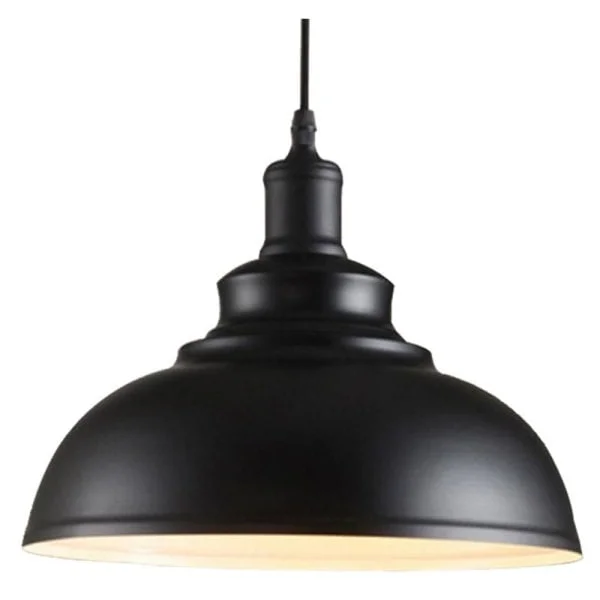 Vintage Industriell Pendellampa E27 290mm Lampa Taklampor Retro Skärm för Kök Matsal Vardagsrum Sovrum Restaurang, Svart