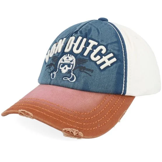 Von Dutch - Blau adjustable Cap - Embroidery Baseball Cap White/Blue/Brown A-Frame Adjustable @ Hatstore