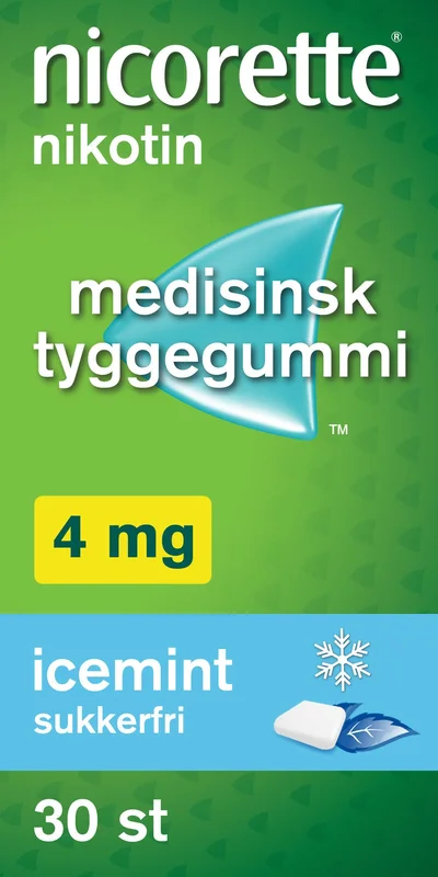 Nicorette 4 mg tyggegummi icemint 30 stk