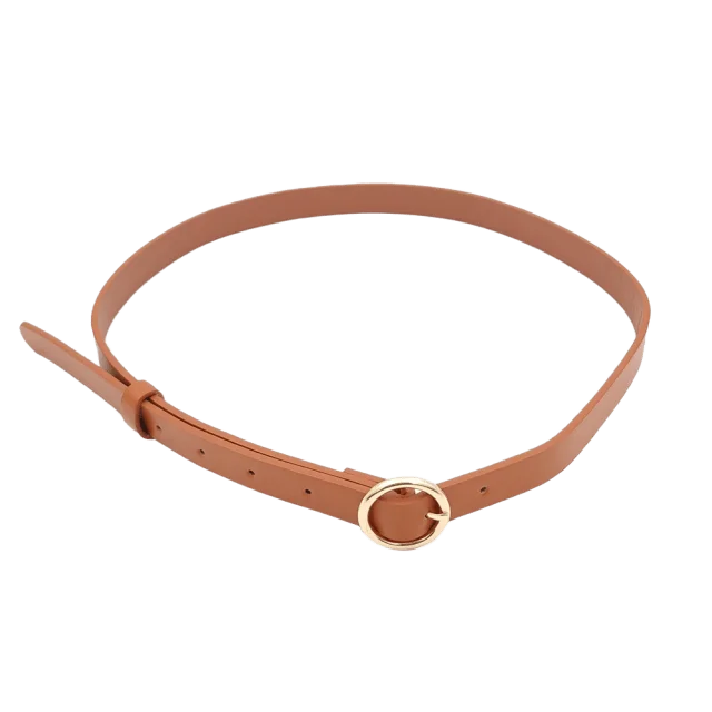 Complement Stilrent Bälte I Imitationsläder, 1,8 Cm Skärp Dam Brun L