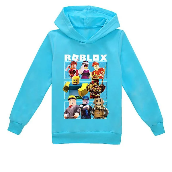 Roblox hettegenser Varme hettegenser for barn Roblox hettegenser med trykk Wathet V