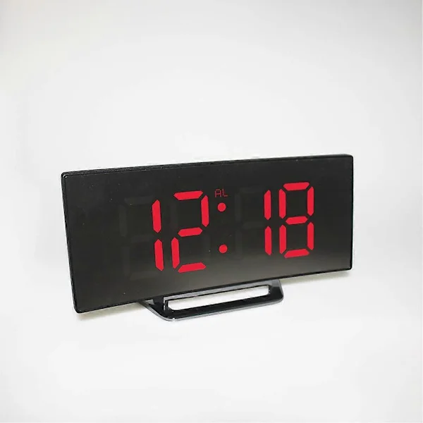 LED Väckarklocka Digital Alarm Digital Klocka Stor Display Multifunktionell Väckarklocka Fk Röd