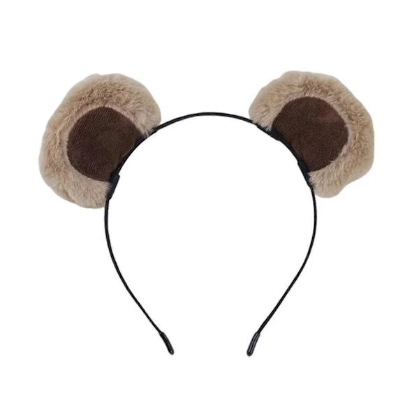 Ekorre Öron Tiara Plysch Björn Öron Dekoration Flickas Huvudbonad Elastisk Design Djurtema Hårband Smink Huvudbonad (FMY)