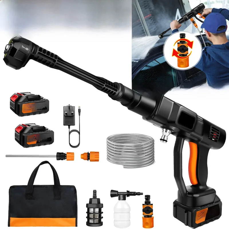 AliExpress - Dayplus sans fil Nettoyeur haute pression portable voiture électrique nettoyeur 3.0ah jardin plancher batterie, 150bar