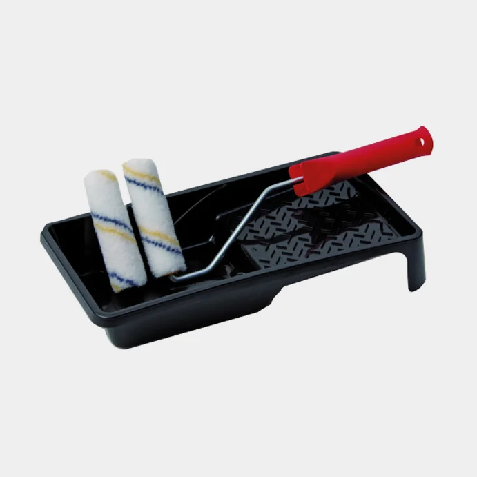 Roller set Schuller Paintline HK-R Set, polyamide / nylon, 10 cm, roller frame + paint tray + 2 roller sleeves
