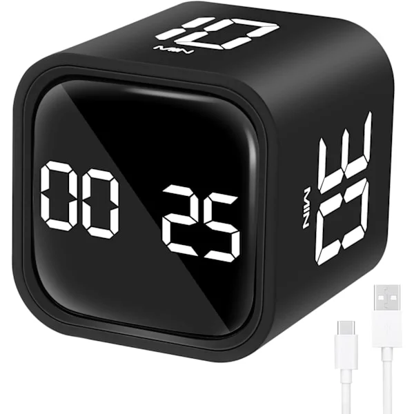 Pomodoro Timer Digital Cube Timer Kitchen Timer Cooking Timer Time Management Used In Office, Study, Kids, Cooking, Workout