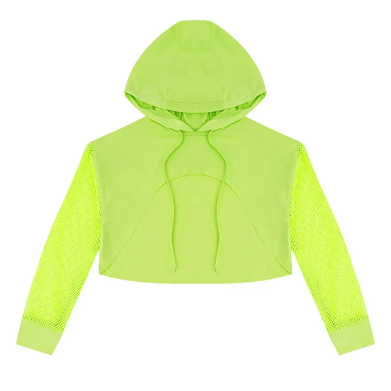 AliExpress - Vêtements Hip Hop pour enfants, haut court à capuche, sweat-shirt à capuche pour filles, vêtements de sport avec cordon de serrage, 