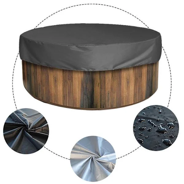 Rundt Spabad Cover UV-bestandigt Spabad Covers Udendørs Spa Spabad Covers