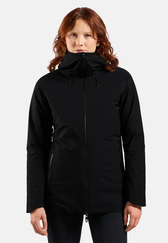 Odlo Women's Ascent S-Thermic Waterproof Insulated Jacket, XS, black