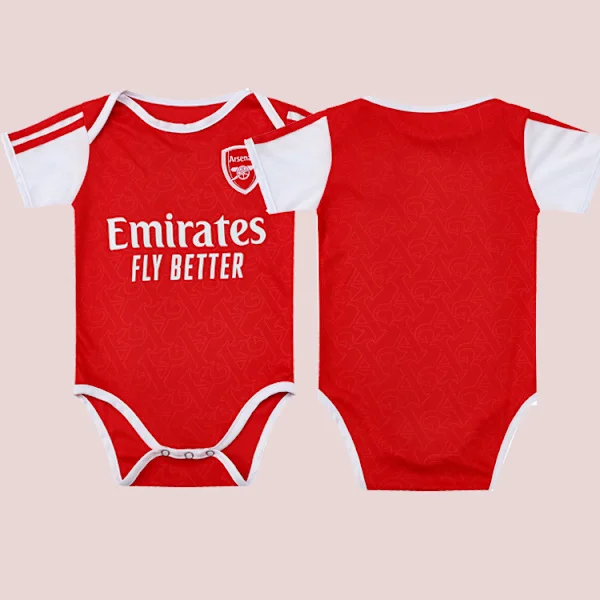 Arsenal Newborn Baby Jumpsuit Sleepsuit, Home Kit Football, Size 25-26, Infants 9 Months