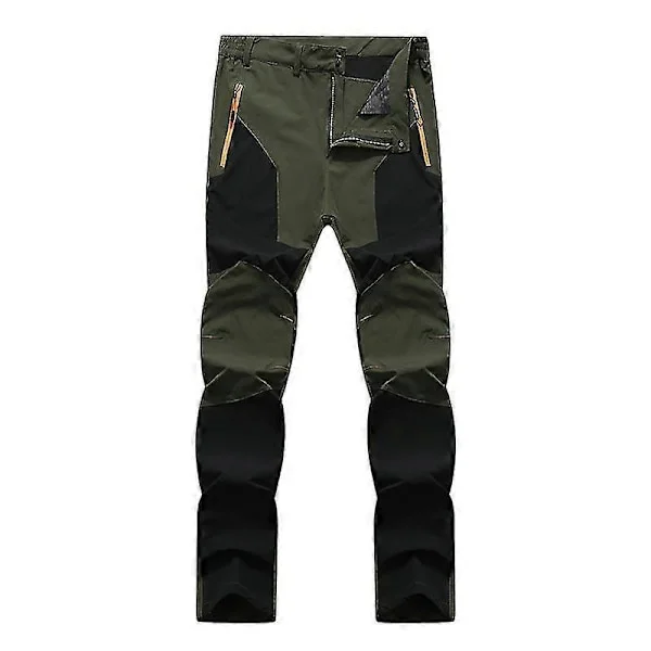 Windproof, Waterproof, and Breathable Quick-Drying Hiking Pants for Men BlackGreen