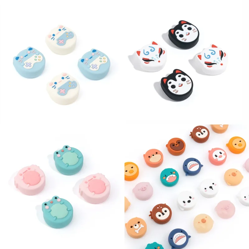 AliExpress - Capuchon de poignée de bâton de pouce grenouille renard chat, housse de protection pour Nintendo Switch Oled NS Lite Joy-con, étui pour 